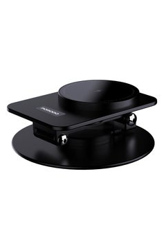 porodo 15W Wireless Charging Station with Rotating Stand / Folding Watch Charger / Phone / Smart Watch and Earbuds Charger / Flexible Viewing Angle / Fast and Efficient Charging - Black  - Image 2