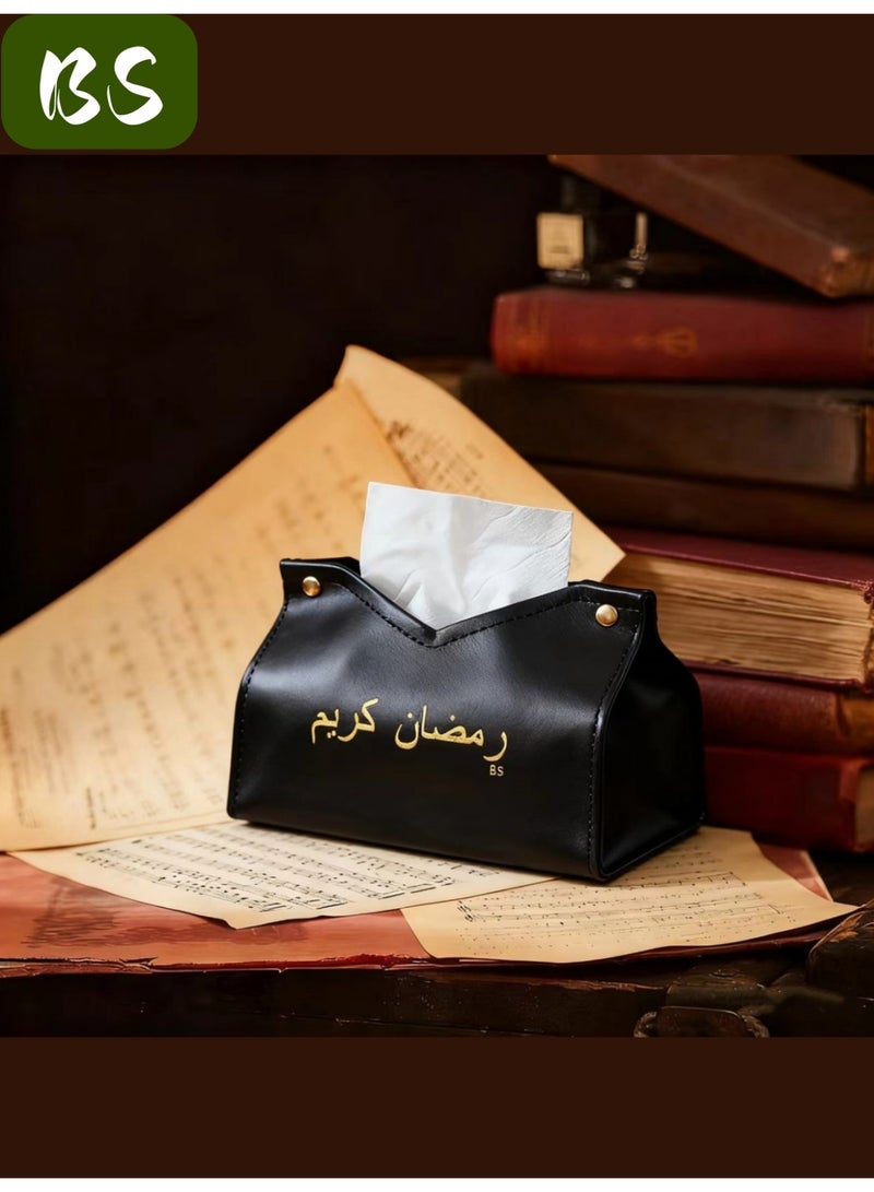 بي إس 3 أجزاء من مجموعات مناديل ورقية PU الجلد مجموعة | الحديثة مناديل ورقية رفوف الغبار علبة استيعاب عالية الجودة | مناديل ورقية كيس استيعاب - Image 3