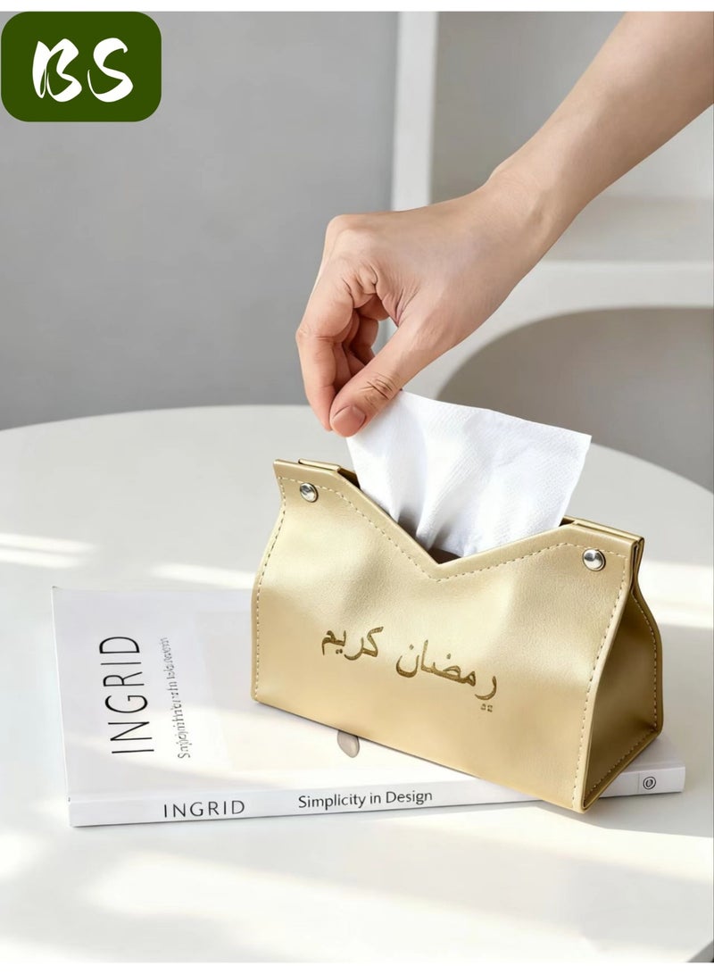 بي إس 3 أجزاء من مجموعات مناديل ورقية PU الجلد مجموعة | الحديثة مناديل ورقية رفوف الغبار علبة استيعاب عالية الجودة | مناديل ورقية كيس استيعاب - Image 4