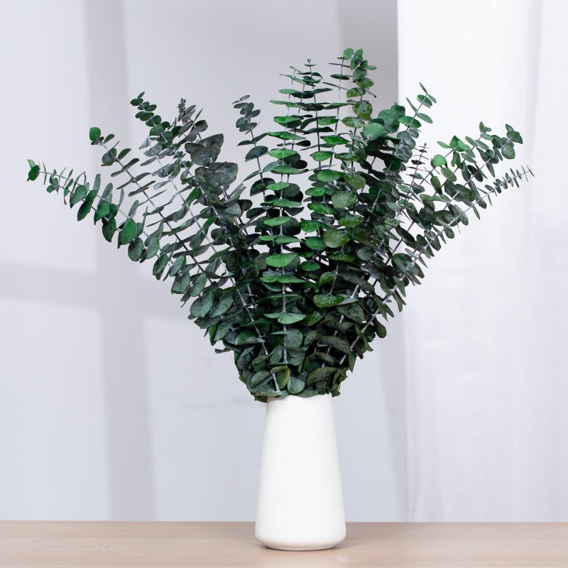 Tavkite 16 Pcs Dried Eucalyptus Stems, 17'' Natural Fresh Eucalyptus Leaves Branches Hanging for Shower, Preserved Real Plant Live Greenery for Home SPA Wall Bathroom Wedding Party Vase Decor - Image 2