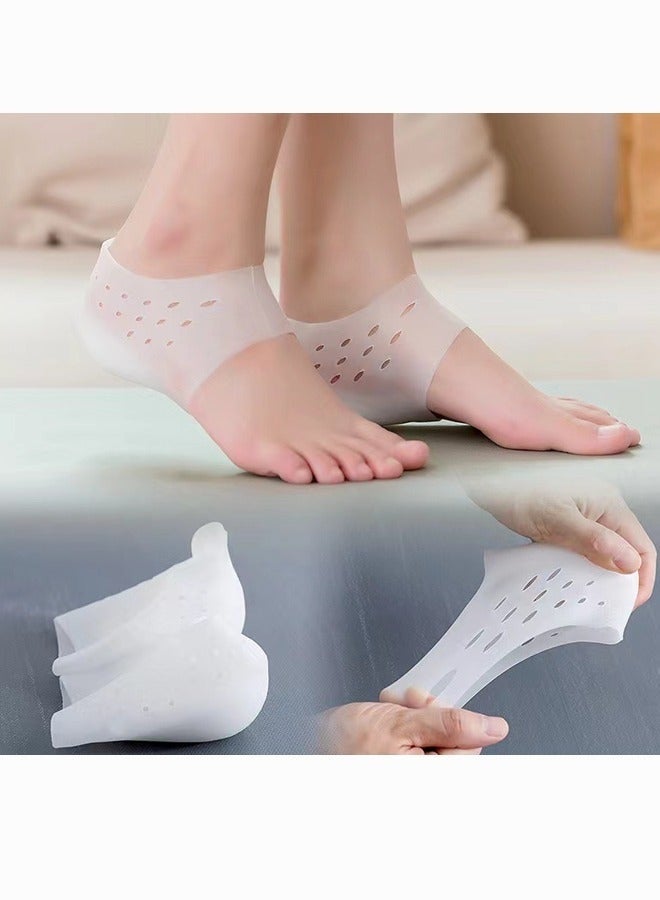 معززات زيادة الطول غير المرئية - وسادة كعب مخفية من السيليكون الناعم مع واقي جوارب نصف الكعب القابل للتنفس، مناسبة للرجال والنساء - 4.5 سم - Image 2