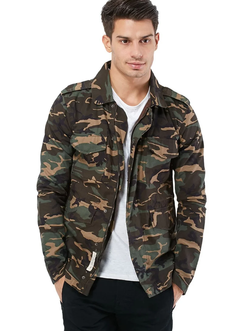 BELLFIELD Camo Print Field Jacket