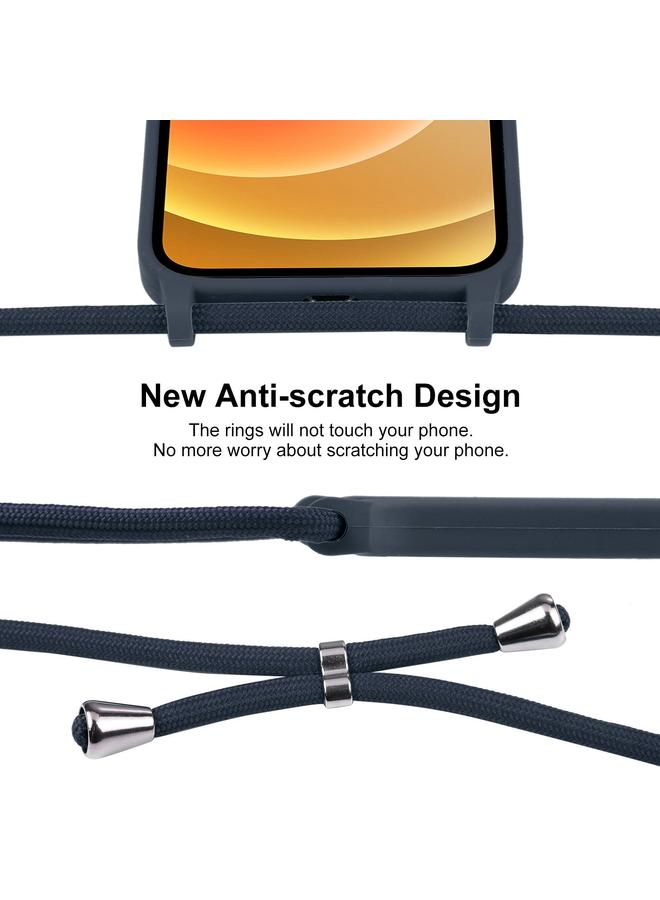 Zaboon Case For iPhone 12 Crossbody Lanyard Liquid Silicone Case - Image 3