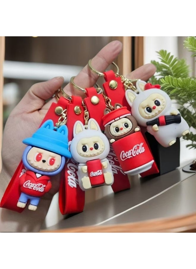 LABUBU Cute Cartoon Doll Bag Pendant Labubu Keychain 
