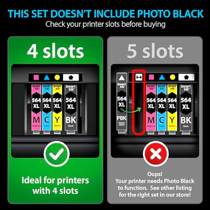 COMPATIBLE INK CARTRIDGES FOR HP 564 XL 564XL HIGH YIELD 10 PACK(4BK & 2C/M/Y) FOR HP 3520 3521 3522 3070A 4610 4620 4622 5510 5512 5515 5520 5522 5525 6510 6515 6520 6525 B209A B210A B210E - Image 3