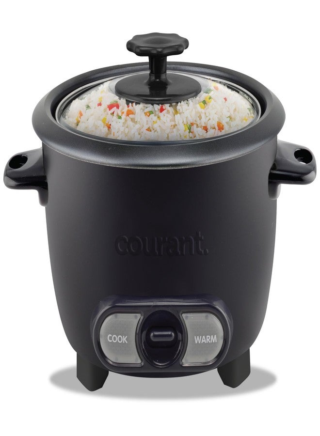 Courant Rice Cooker 8-Cup (Cooked), Removable Non-Stick Bowl, One Touch Rice Cooker, Black - Image 1