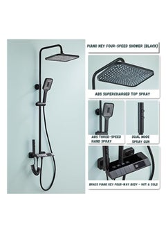 COOLBABY Black Shower System with LED Digital Display Shower Faucet Set Wall Mount Rain Mixer Shower Combo Set 4 Way Shower Fixture with 12" Rain Shower Head, 3 Mode Handheld Shower, Bidet Shower - pzsku/ZFEA16C5F17E04D89B995Z/45/_/1722086228/1f6d715a-4628-4bf4-b19f-23de1ae1e798