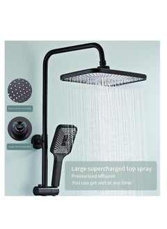 COOLBABY Black Shower System with LED Digital Display Shower Faucet Set Wall Mount Rain Mixer Shower Combo Set 4 Way Shower Fixture with 12" Rain Shower Head, 3 Mode Handheld Shower, Bidet Shower - pzsku/ZFEA16C5F17E04D89B995Z/45/_/1722086248/6cd32eca-0336-4857-b754-4f638c00a923