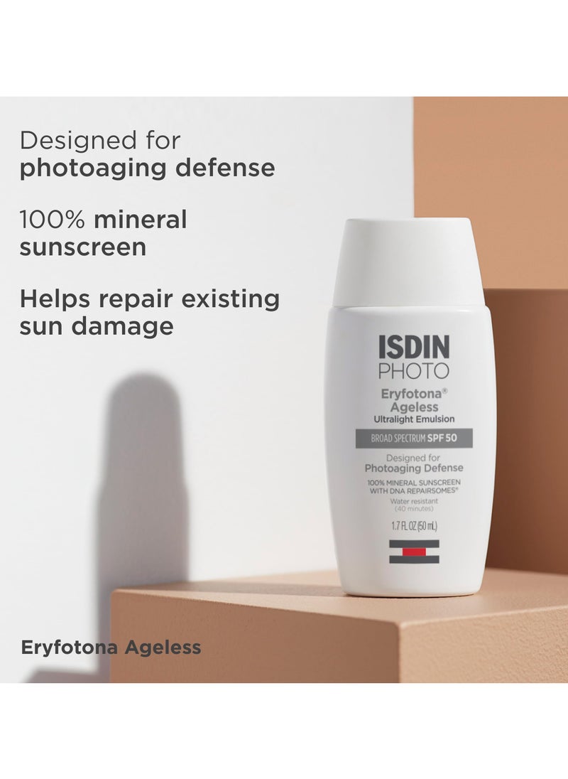 Isdinceutics - Isdin Eryfotona Ageless Sunscreen Zinc Oxide and 100 Mineral Tinted Sunscreen SPF 50 - Image 1