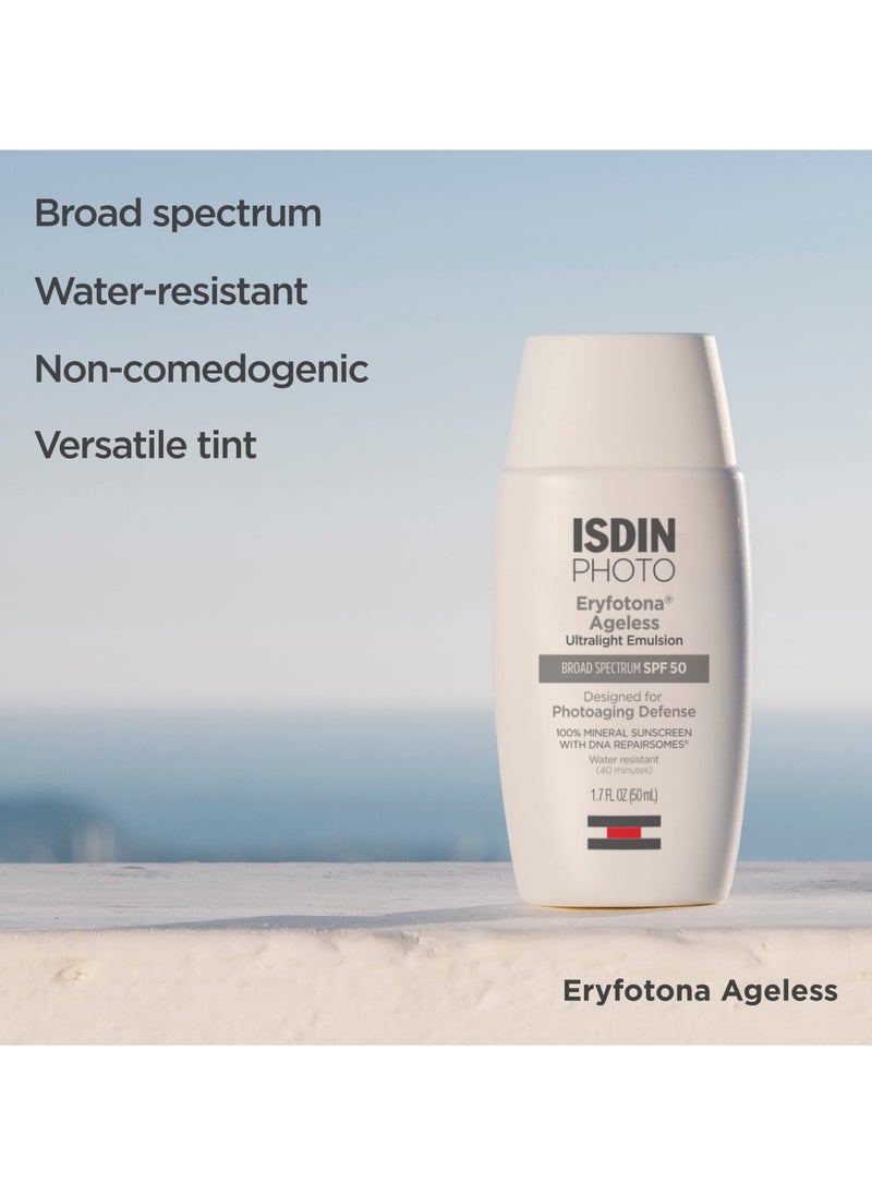 Isdinceutics - Isdin Eryfotona Ageless Sunscreen Zinc Oxide and 100 Mineral Tinted Sunscreen SPF 50 - Image 1