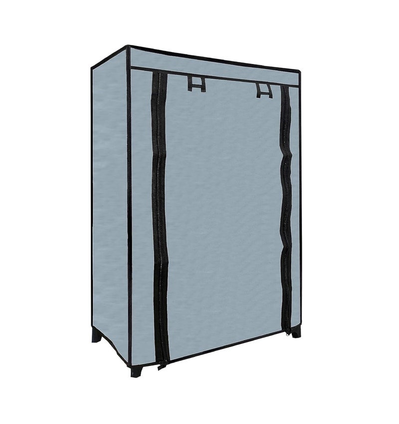 PHILOSHOP PHILOSHOP Premium 4Tiers Shoe RackMultipurpose Storage Rack with Dustproof Cover Iron Pipes Non Woven Fabric Plastic Connector Grey - Image 3