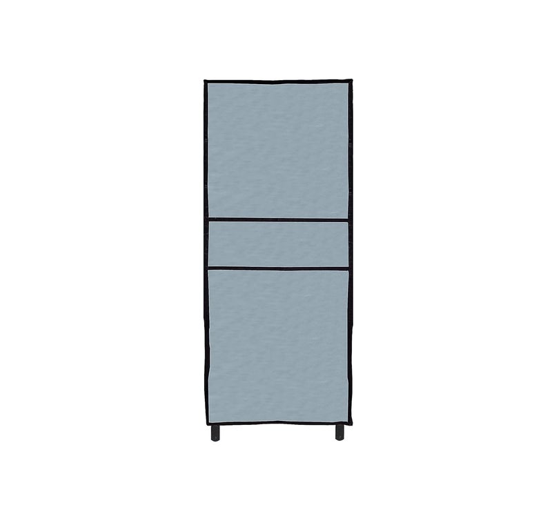 PHILOSHOP PHILOSHOP Premium 4Tiers Shoe RackMultipurpose Storage Rack with Dustproof Cover Iron Pipes Non Woven Fabric Plastic Connector Grey - Image 5