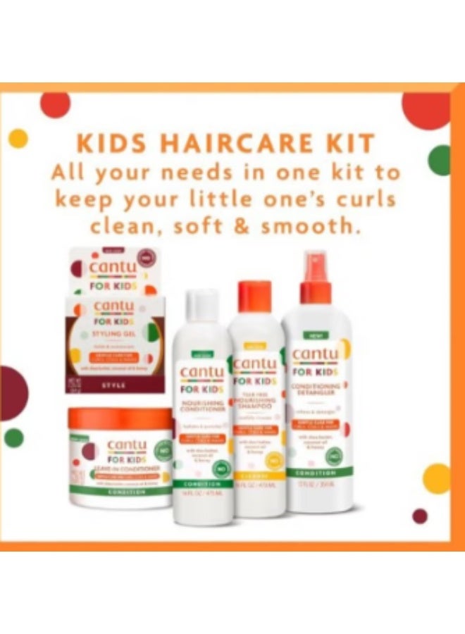 كانتو مجموعة كانتو للعناية الكاملة بشعر الأطفال – 5 قطع (شامبو + بلسم + مزيل التشابك + بلسم يُترك على الشعر + جل تصفيف) - Image 3