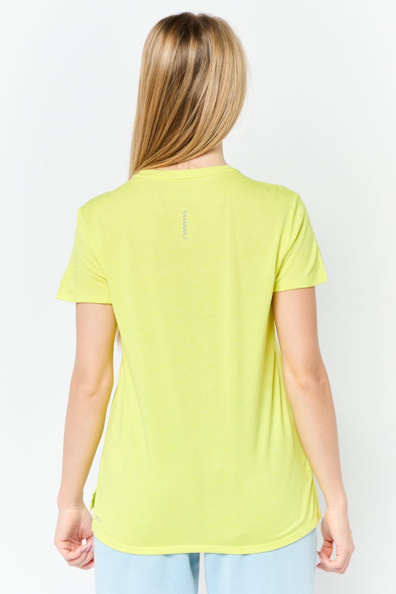 PUMA Women Sportswear Fit Short Sleeve Running T-Shirt, Yellow Burst - Image 3