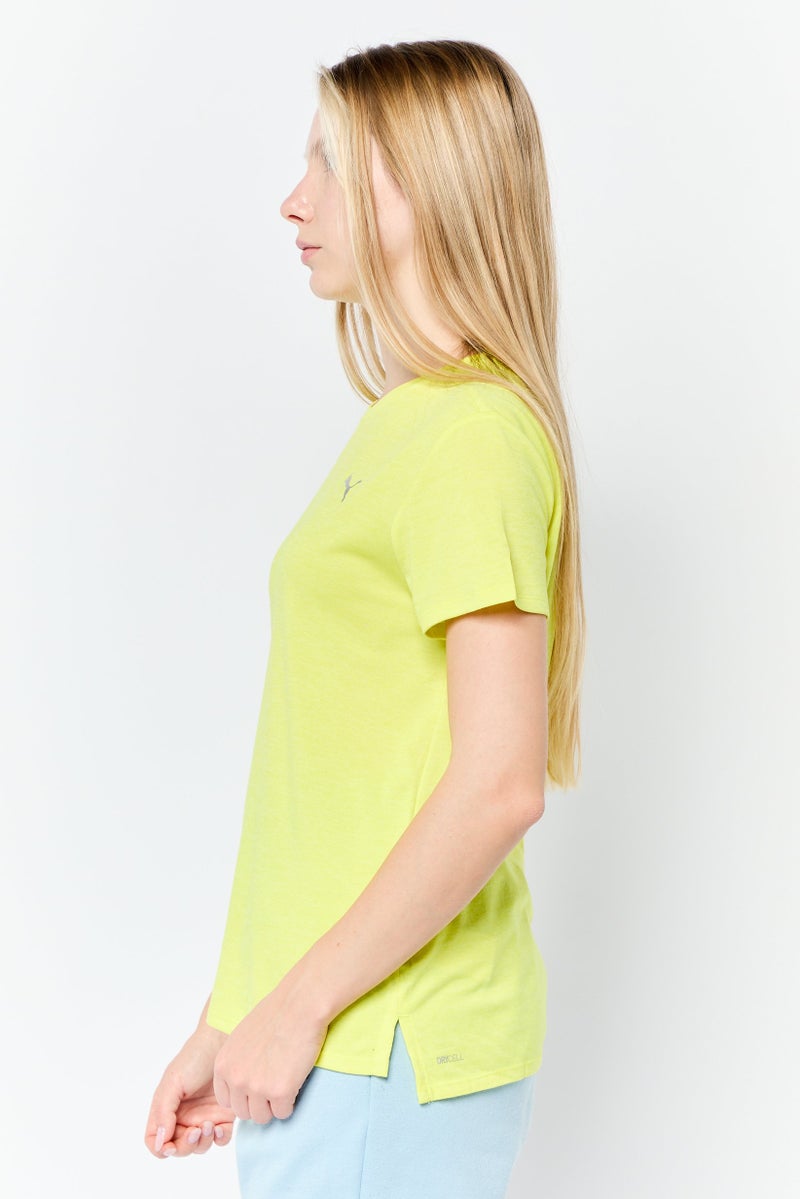 PUMA Women Sportswear Fit Short Sleeve Running T-Shirt, Yellow Burst - Image 2