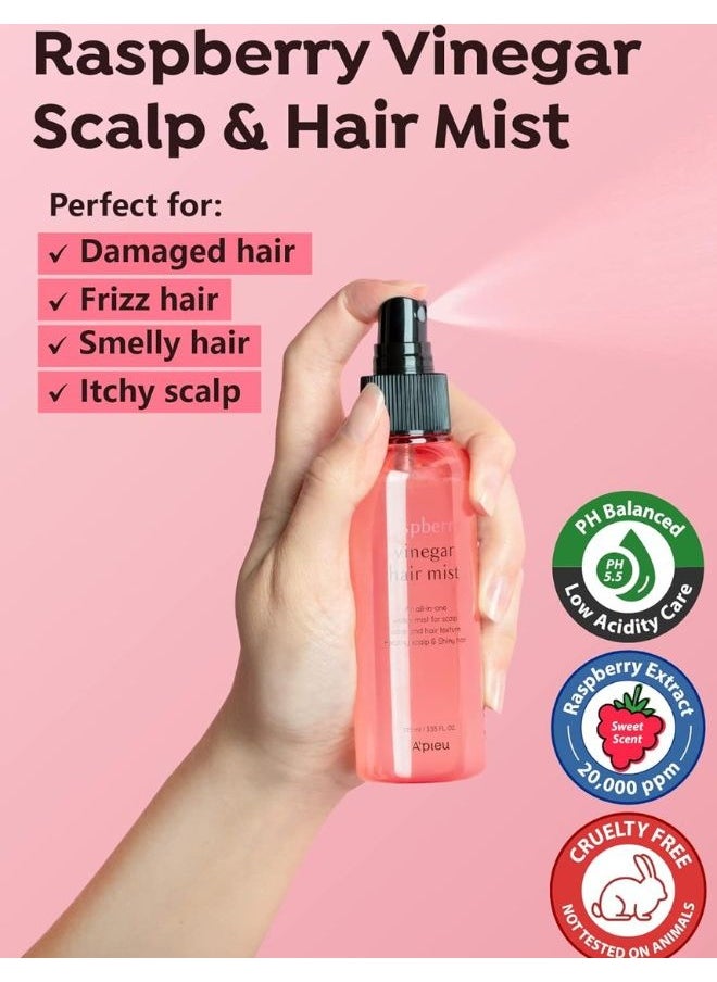 APIEU - Raspberry Vinegar Hair Mist 105ml - Image 1