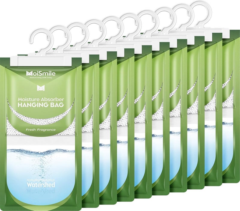 Moismile Moisture Absorbers Hanging Bags - 10 Pack Dehumidifier with Fresh Fragrance - Image 1