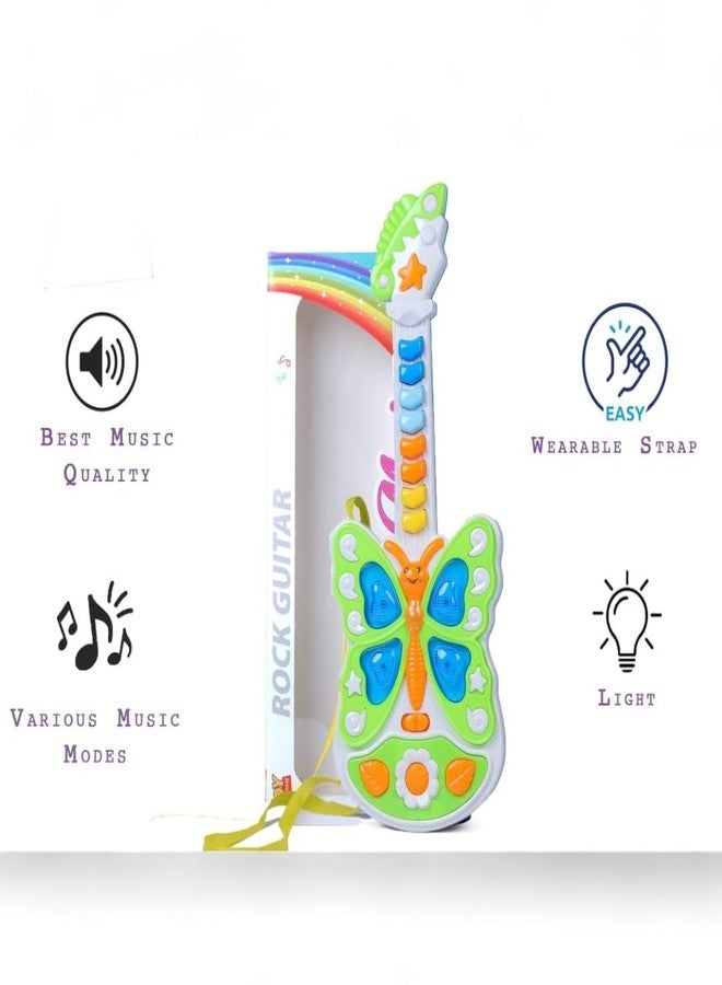 SARASI Butterfly Guitar Toy, Musical Sound, Light, Drum Music, 3 Music Converter (Multicolor) - Image 2