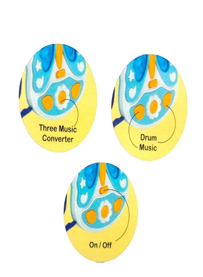 SARASI Butterfly Guitar Toy, Musical Sound, Light, Drum Music, 3 Music Converter (Multicolor) - Image 4