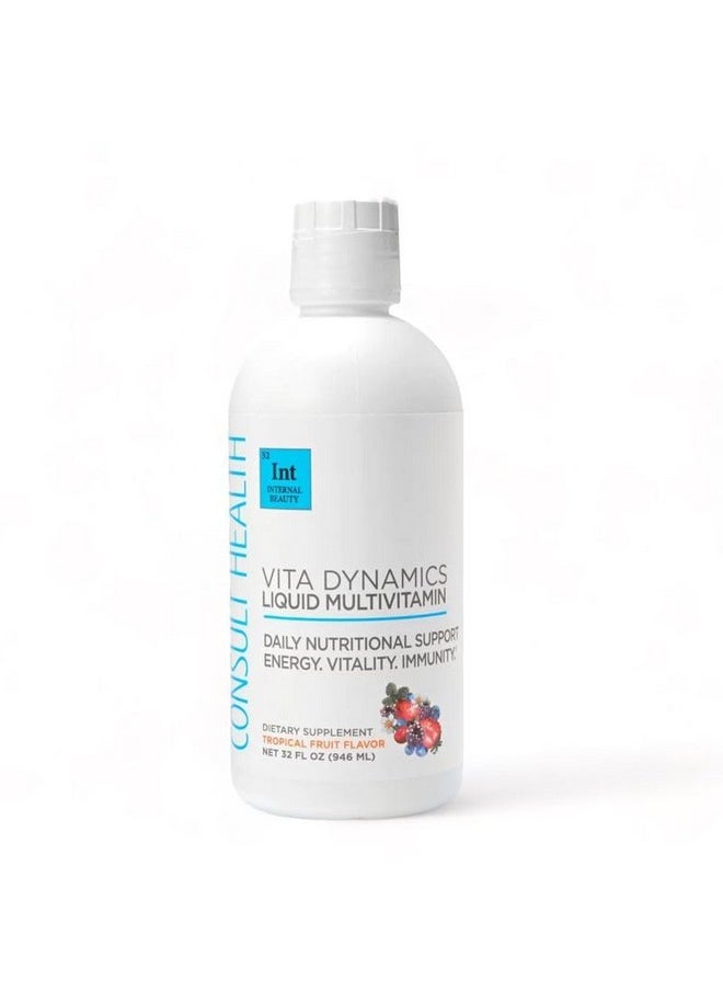 Consult Health - Consult Health Vita Dynamics Liquid Multi Vitamin - Daily Nutrition Support - Minerals - Mega Antioxident Blend - Tropical Fruit Flavor - 32 fl. oz. - Image 1