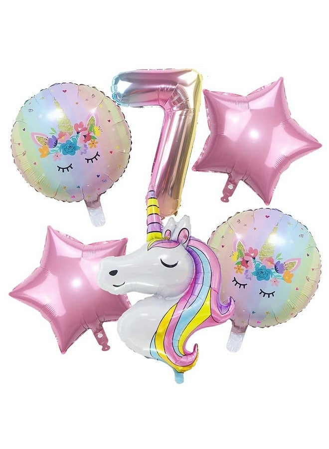 DUILE Unicorn Balloons Unicorn Birthday Party Decorations for Girls Foil Balloons Set Macaron and Rainbow Balloon Wedding Baby Shower Party Supplies (7) - Image 1