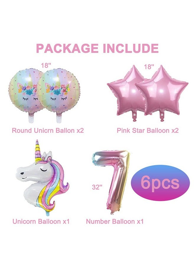 DUILE Unicorn Balloons Unicorn Birthday Party Decorations for Girls Foil Balloons Set Macaron and Rainbow Balloon Wedding Baby Shower Party Supplies (7) - Image 2