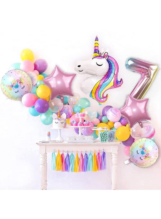 DUILE Unicorn Balloons Unicorn Birthday Party Decorations for Girls Foil Balloons Set Macaron and Rainbow Balloon Wedding Baby Shower Party Supplies (7) - Image 4