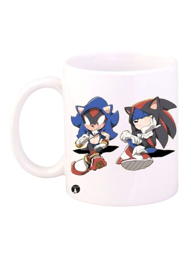 RYN Sonic Character Printed Coffee Mug White/Blue