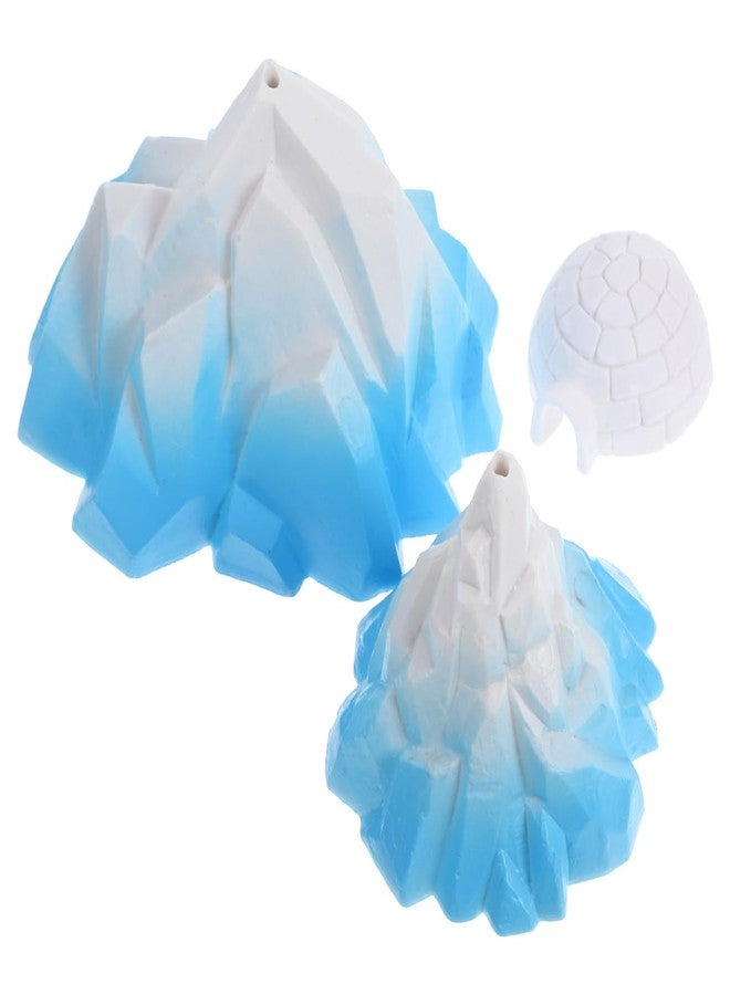 Toddmomy Mini Arctic Igloo and Iceberg Figurines Set 3.85X3.26X2.67In Aquarium Decor Micro Landscape Tiny Glacier Models for Fish Tank and Home Office - Image 1