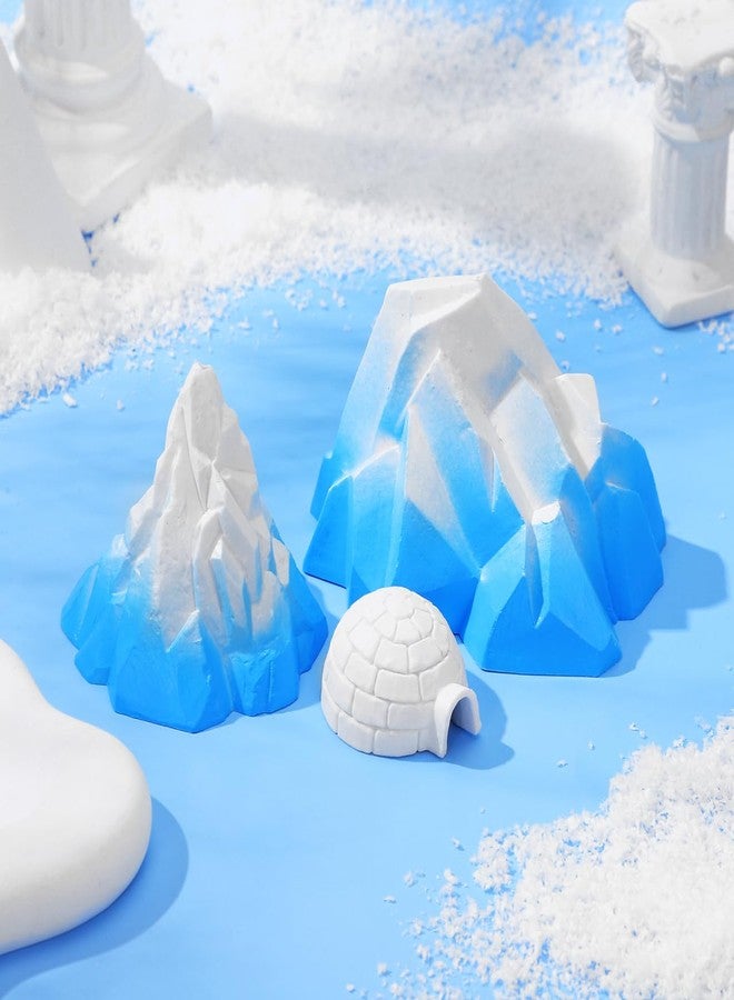 Toddmomy Mini Arctic Igloo and Iceberg Figurines Set 3.85X3.26X2.67In Aquarium Decor Micro Landscape Tiny Glacier Models for Fish Tank and Home Office - Image 4
