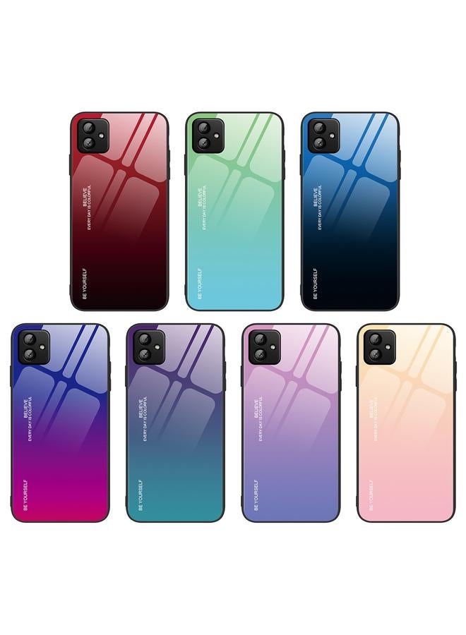 اس-توب جراب لهاتف Samsung Galaxy A04، جراب هاتف زجاجي متدرج الألوان - Image 2