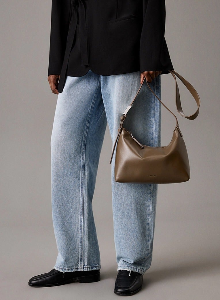 CALVIN KLEIN MEDIUM CROSSBODY BAG WITH HARDWARE STRAP  - Image 1