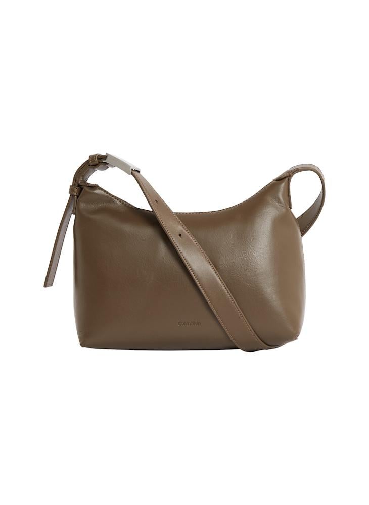 CALVIN KLEIN - MEDIUM CROSSBODY BAG WITH HARDWARE STRAP - Image 1