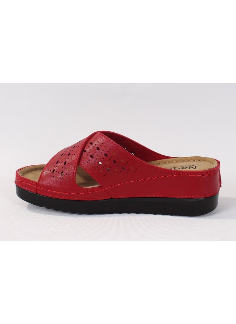 Dagoster DZA37-3025 Red Daily Orthopedic Women's Slippers  - Image 4