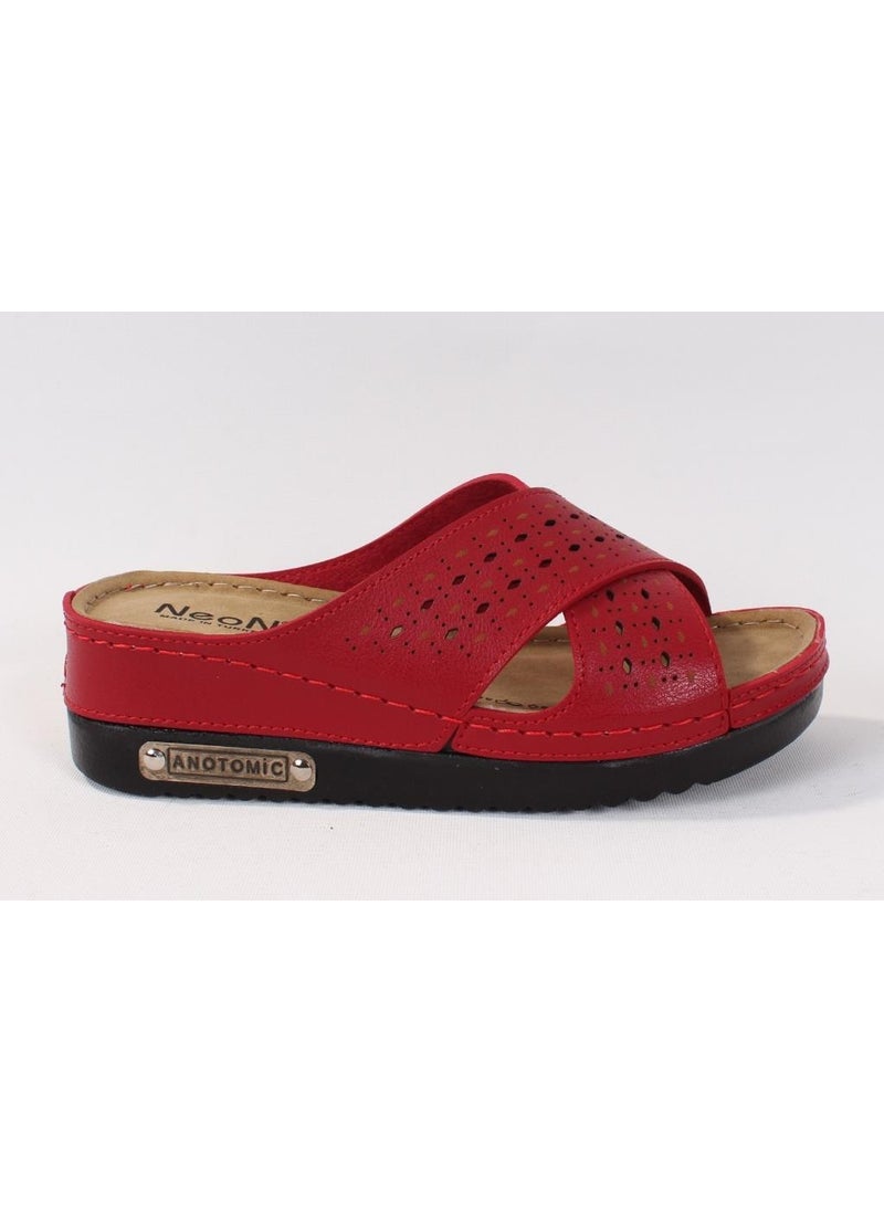 Dagoster DZA37-3025 Red Daily Orthopedic Women's Slippers  - Image 2