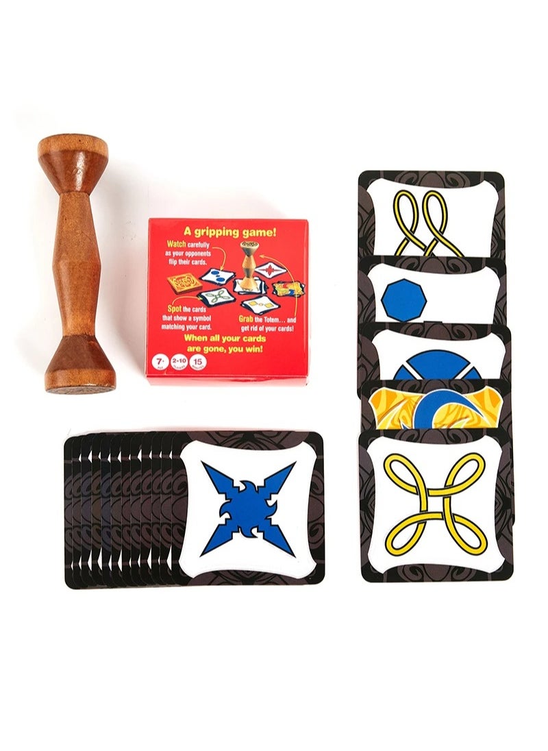 Jungle Speed Board Game Party Cards Game Brown Wood Token Run Fast Pair Forest Speed Game for Kids Family
