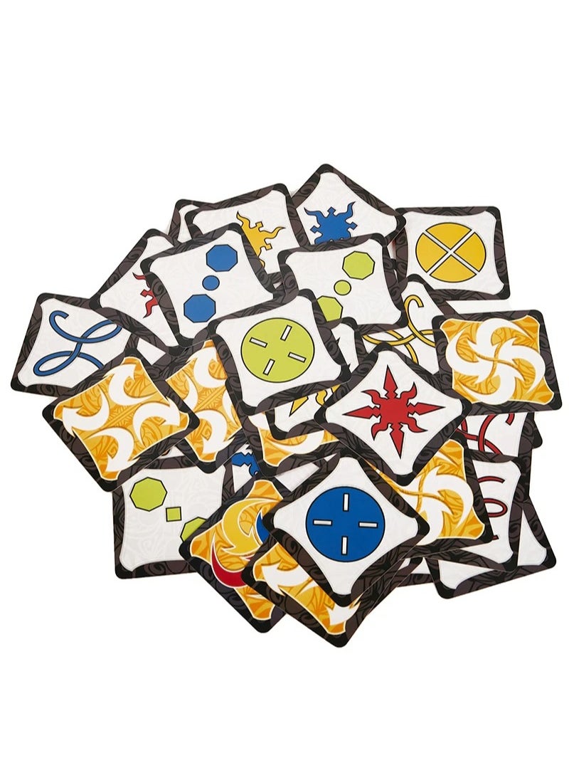 Jungle Speed Board Game Party Cards Game Brown Wood Token Run Fast Pair Forest Speed Game for Kids Family