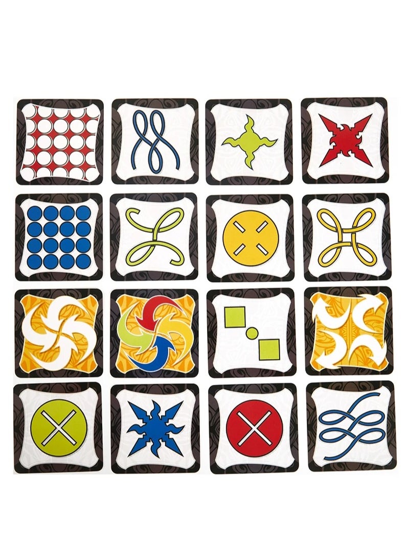 Jungle Speed Board Game Party Cards Game Brown Wood Token Run Fast Pair Forest Speed Game for Kids Family