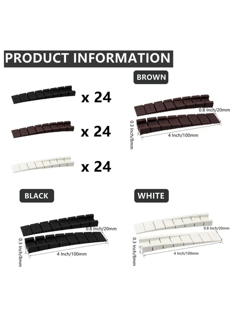 Captaintech 72PCS Furniture Plastic Wedges Shims 4 Inch, Composite Shims and Leveling Wedges for Indoor & Outdoor Use, Easy to Snap Door Shims, Window Shims, Toilet Shims, Table Levelers - Image 3