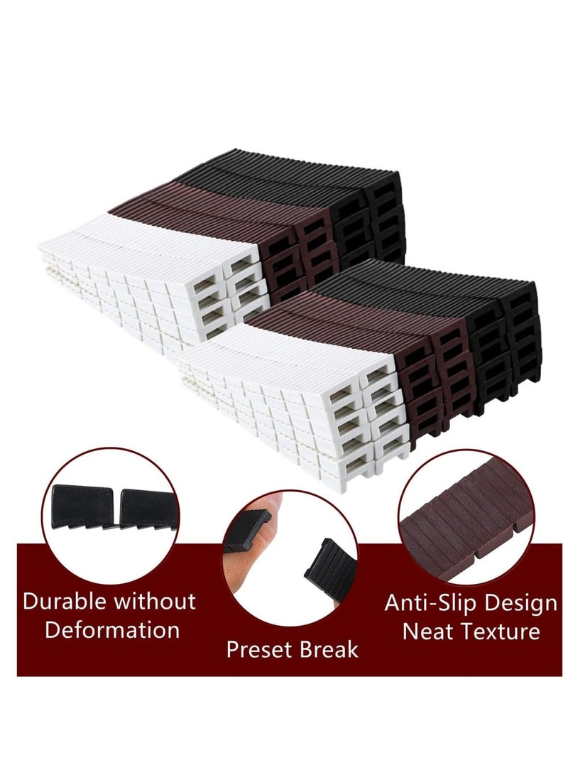 Captaintech 72PCS Furniture Plastic Wedges Shims 4 Inch, Composite Shims and Leveling Wedges for Indoor & Outdoor Use, Easy to Snap Door Shims, Window Shims, Toilet Shims, Table Levelers - Image 2