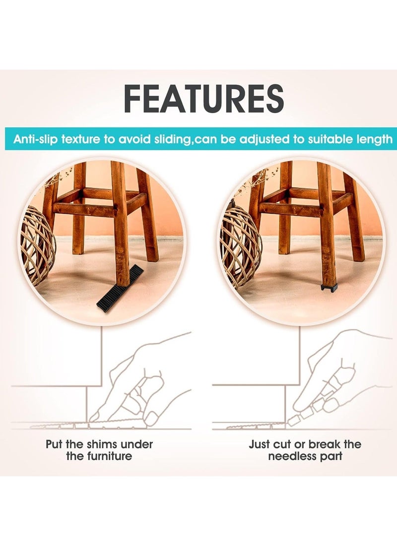 Captaintech 72PCS Furniture Plastic Wedges Shims 4 Inch, Composite Shims and Leveling Wedges for Indoor & Outdoor Use, Easy to Snap Door Shims, Window Shims, Toilet Shims, Table Levelers - Image 5