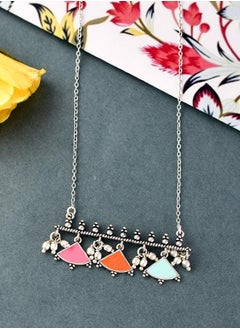 VOYLLA Bagh E Fiza Enamel Embellished Brass Pendant  - Image 1