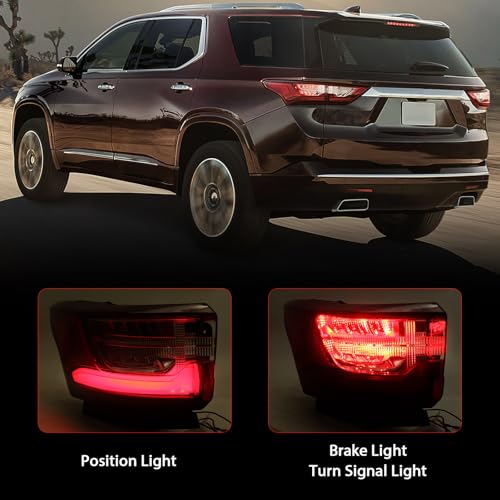 Huray LED Outer Tail Light Assembly Compatible with Chevy Traverse 2018-2021, LH Taillight w/Bulbs OE Style Tail lamp Rear Brake Lamp Replacement for 84618033 GM2804130 Driver Side - Image 3