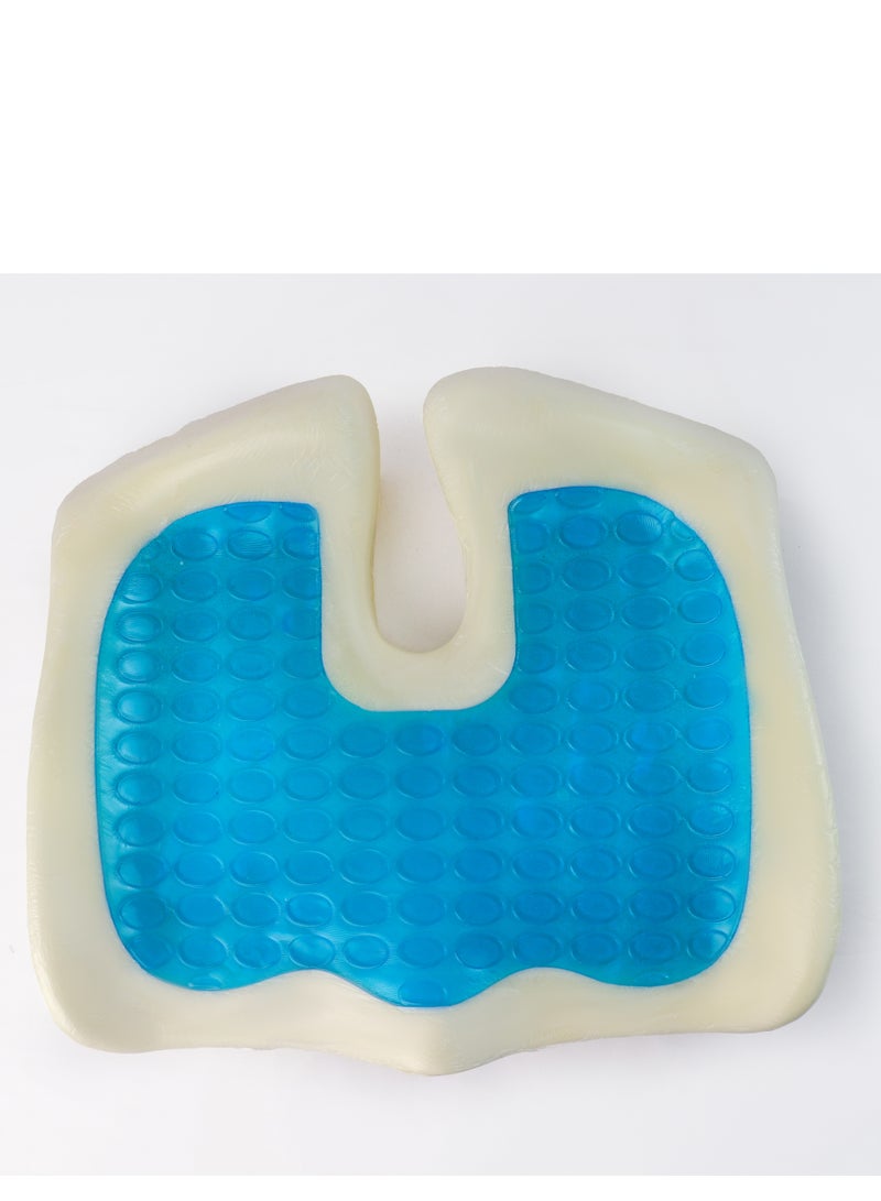 ماكس كمفورت مقعد جل طبي لتخفيف آلام الجلوس – ميموري فوم عالي الكثافة مع طبقة جل تبريد – تصميم مريح لدعم العمود الفقري وعلاج البواسير والعصعص (اسود) - Image 2