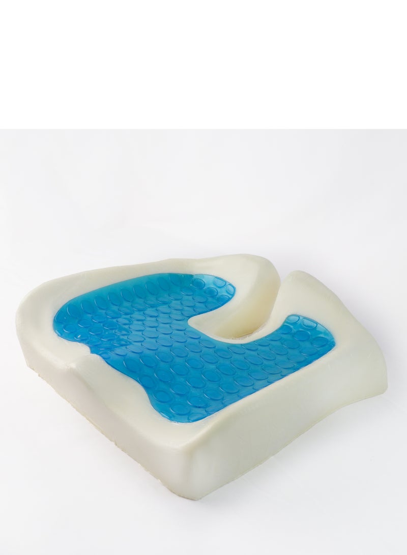 ماكس كمفورت مقعد جل طبي لتخفيف آلام الجلوس – ميموري فوم عالي الكثافة مع طبقة جل تبريد – تصميم مريح لدعم العمود الفقري وعلاج البواسير والعصعص (اسود) - Image 3