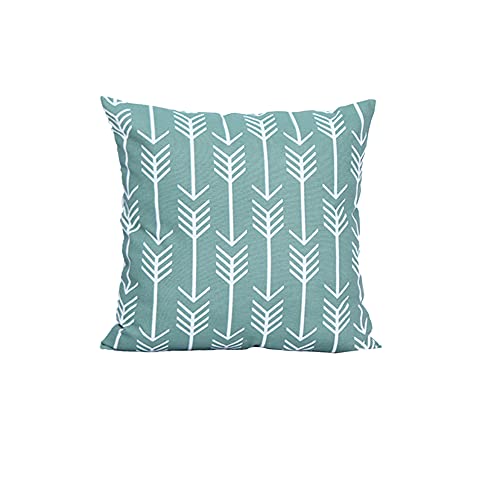 ACCENTHOME Accent Home Cotton Canvas Throw Cushion Cover Printed Both Side For Home Sofa Couch, Chair Back Seat,4pc pack 18x18" in Color TEAL - Image 2