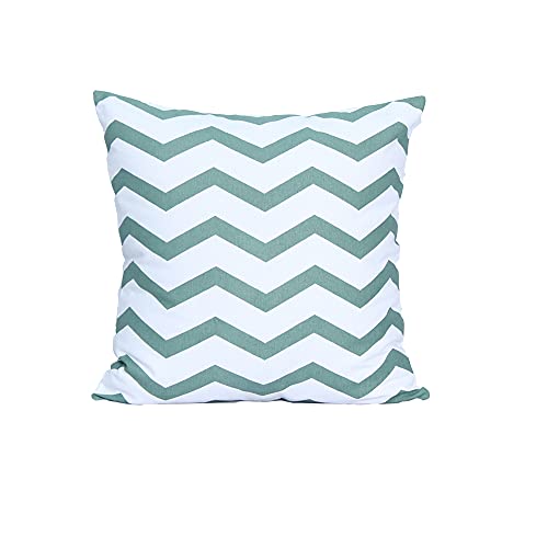 ACCENTHOME Accent Home Cotton Canvas Throw Cushion Cover Printed Both Side For Home Sofa Couch, Chair Back Seat,4pc pack 18x18" in Color TEAL - Image 5