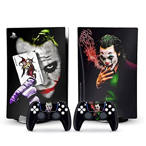 Toxxos Skin Compatible with PS5 - Disc Edition Console and Controller Accessories Cover Skins Controller Skin Gift Skins for Console Full Set Skin Black - Image 1