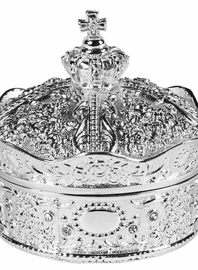 JOICE GIFT Elegant Silver Crown Wedding Arras with 13 Coins Set - Image 1