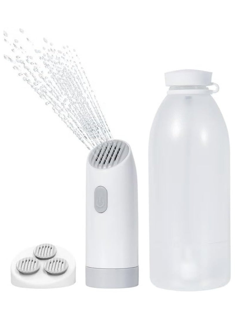 Portable Pocket Electric USB Rechargeable Bidet With 400ml Water Bottle, Mini Handheld Personal Travel Bidet Sprayer for Toilet, Personal Hygiene & Baby Care, Type-C Charging - White - Image 1